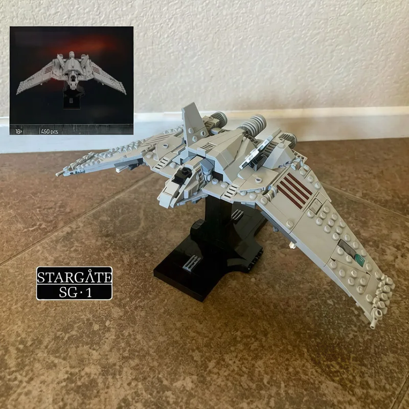 

344PCS MOC Stargate F-302 from Stargate SG-1 Midi-Scale Building Blocks Model Assembly Starship Spacecraft Bricks Toy Christmas
