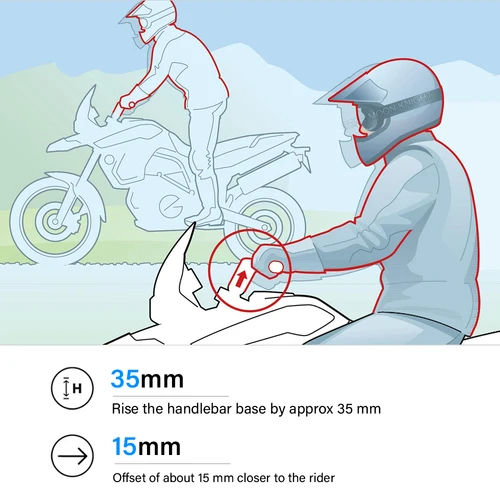 Imagen 2 del producto Abrazadera elevadora de manillar CNC, montaje de movimiento trasero para Honda Africa Twin CRF1100L CRF 1100 L Adventure Sports 2020 2021 2022