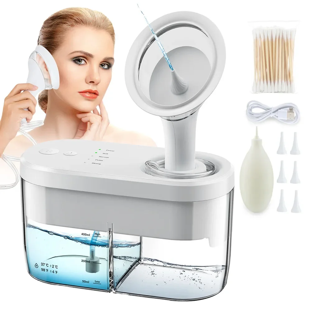 Electric Ear Washer Earwax Water Cleaner Ear Wax Removal Irrigator Soft Safety Ear Infection Cleansing Kit for Adults Kids Care