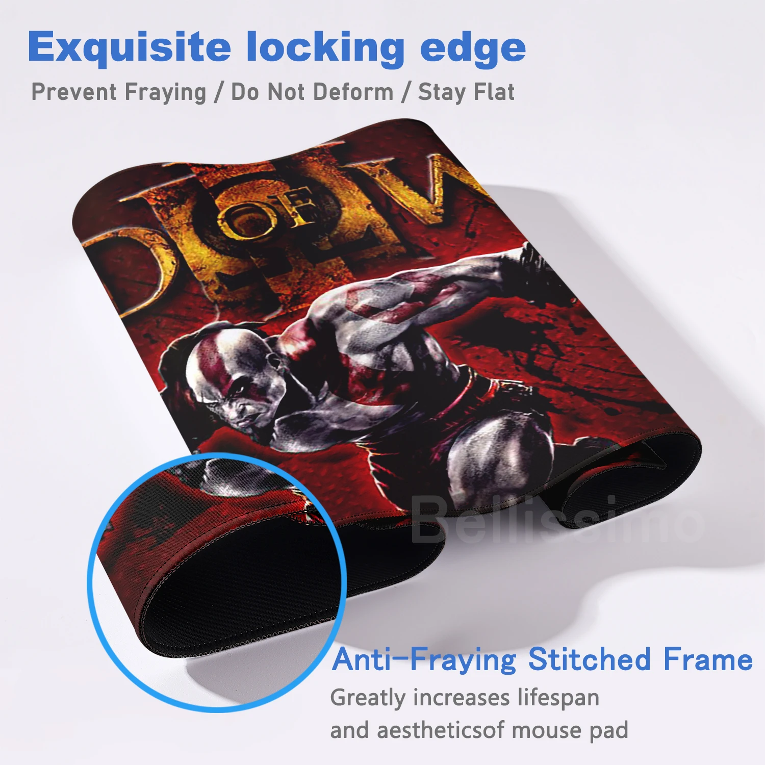 Xxl Mouse Pad God of War Desk Mat Gaming Accessories Keyboard Computer Mousepad Gamer Large Pc Cabinet Office Table Carpet Rug