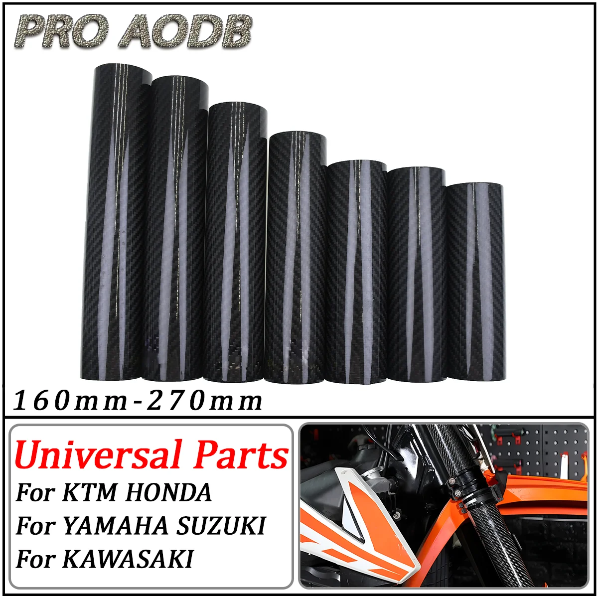 

Motorcycle Fork Wraps Carbon Fiber Protectors For Honda CRF 250R 450R 250L 250M 250X 450X XR250 SXF EXCF YZF KXF RMZ Dirt Bike