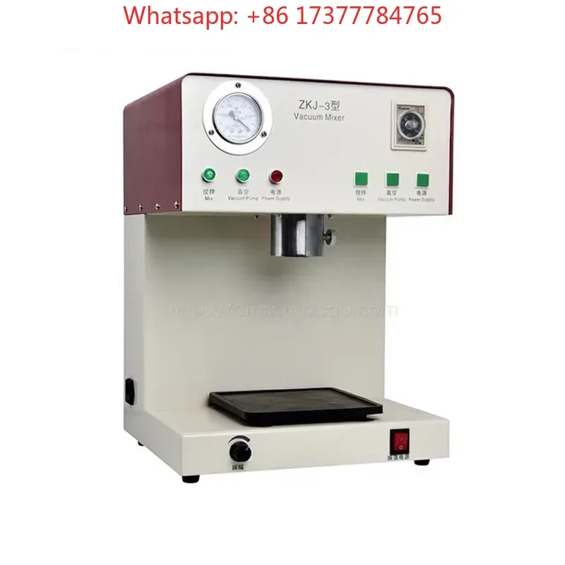 Factory Sale 2 IN 1 Dent Lab Equipment Denture Vacuum Mixer Vibrator Oscillator with Built-in Pump for Plaster and Material