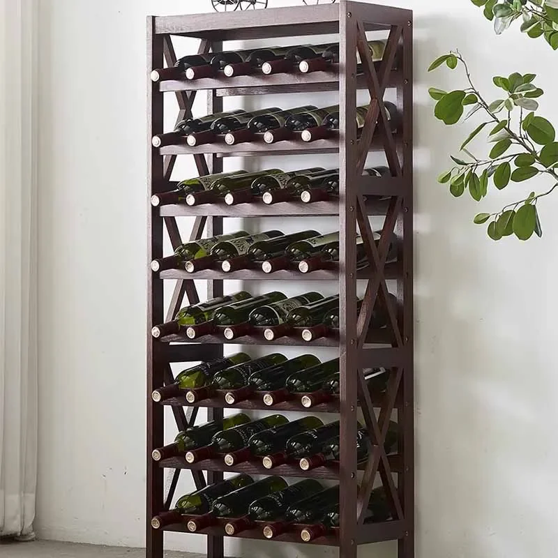 Storage Corner Bar Wine Rack Display Liquor Salon Club Whisky Wine Cabinets Wood Buffet Cellar Mueble Para Vino Bar Furniture