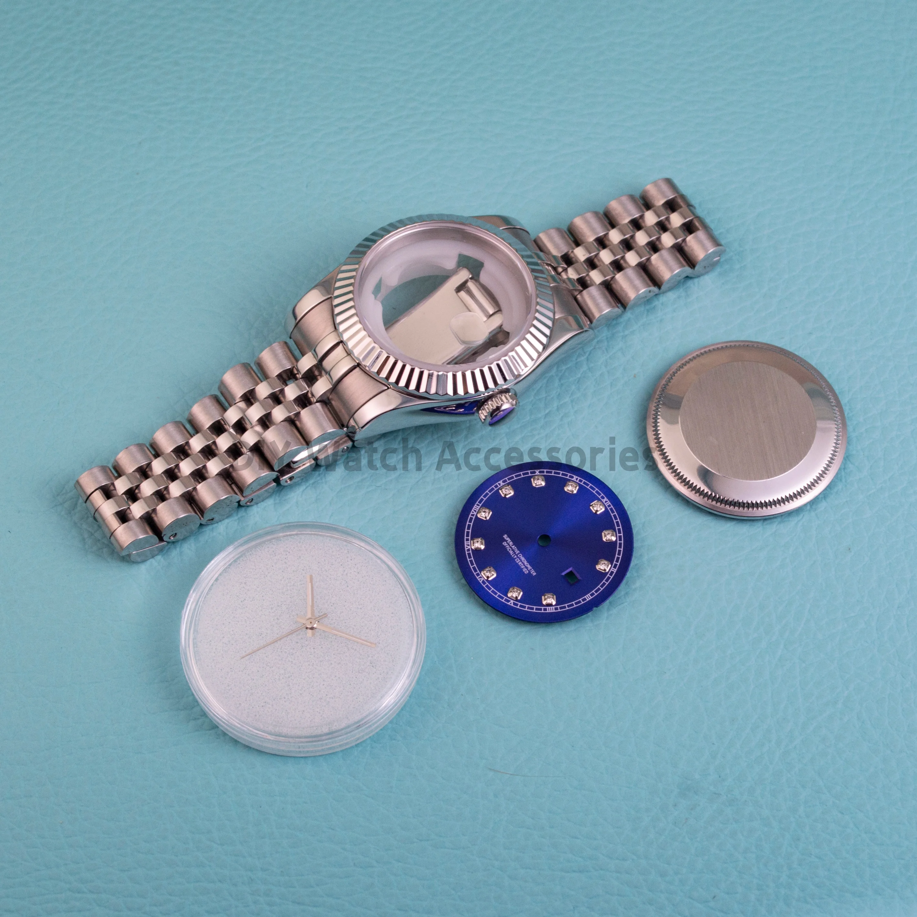 

Stainless Steel NH05 Case 33MM Women's Watch Case 17mm Strap 25mm Dial Luminous Hands for Datejust NH05 NH06 Movement