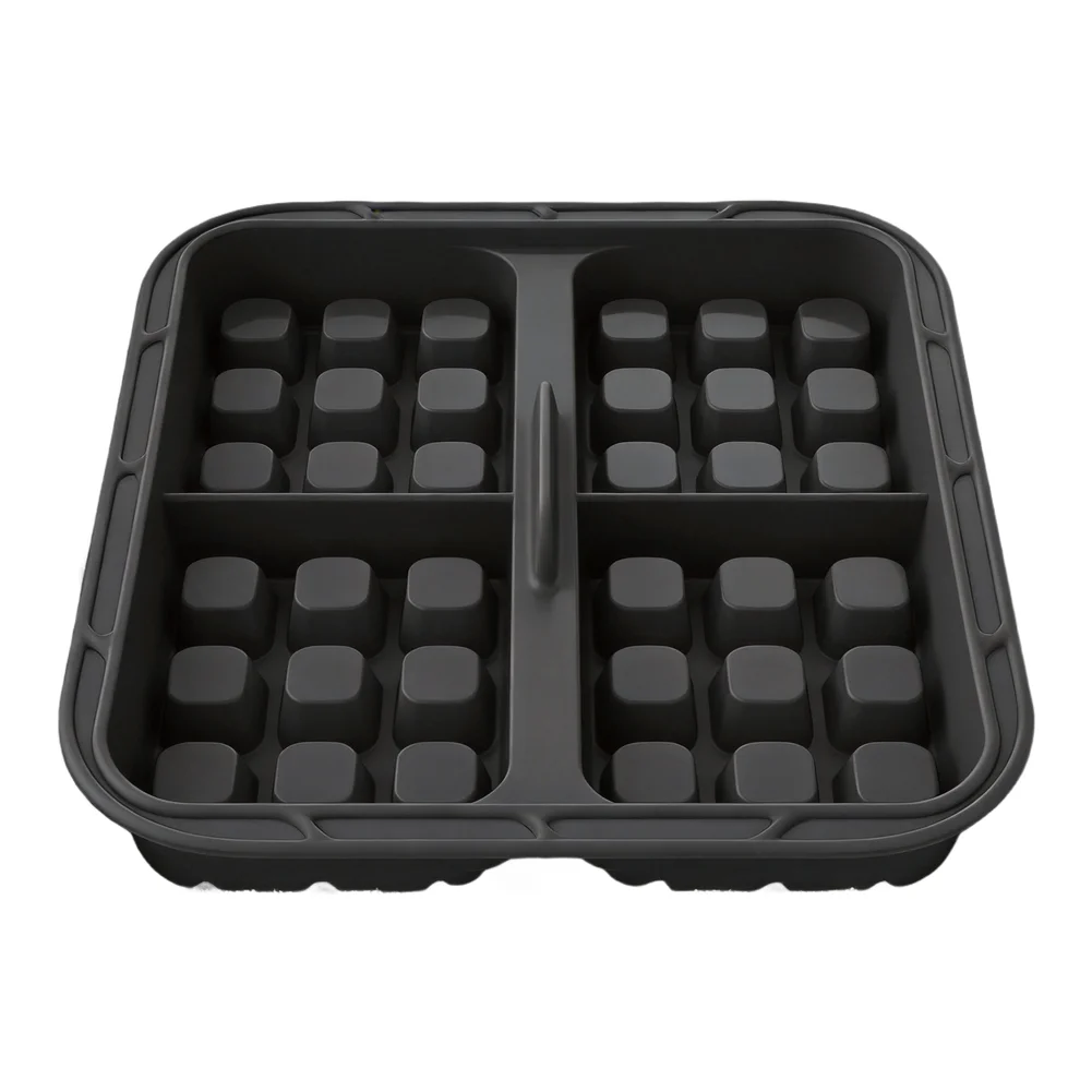 Black Reusable Silicone Waffle Designed Specifically for For Nj AF400EU AF451EU AF500EU Air Fryer 8.27in x 5.7in x 1.08in