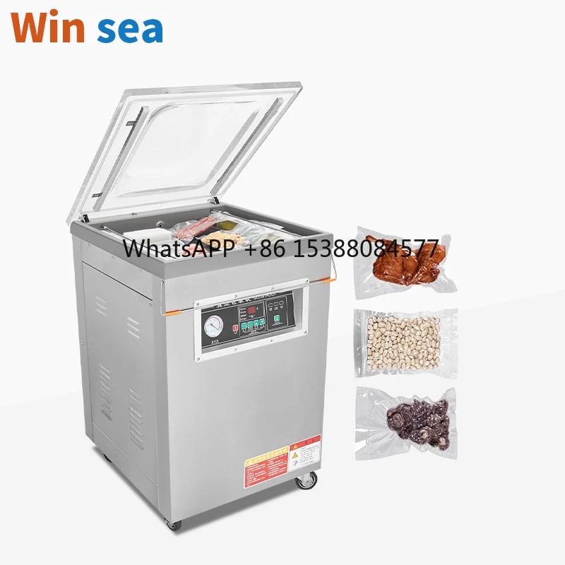 

DZ-500 Electric Vertical Single Chamber Food Vacuum Sealer Semi-Automatic Packaging Machine with Motor Plastic Bag & Foil Sealer