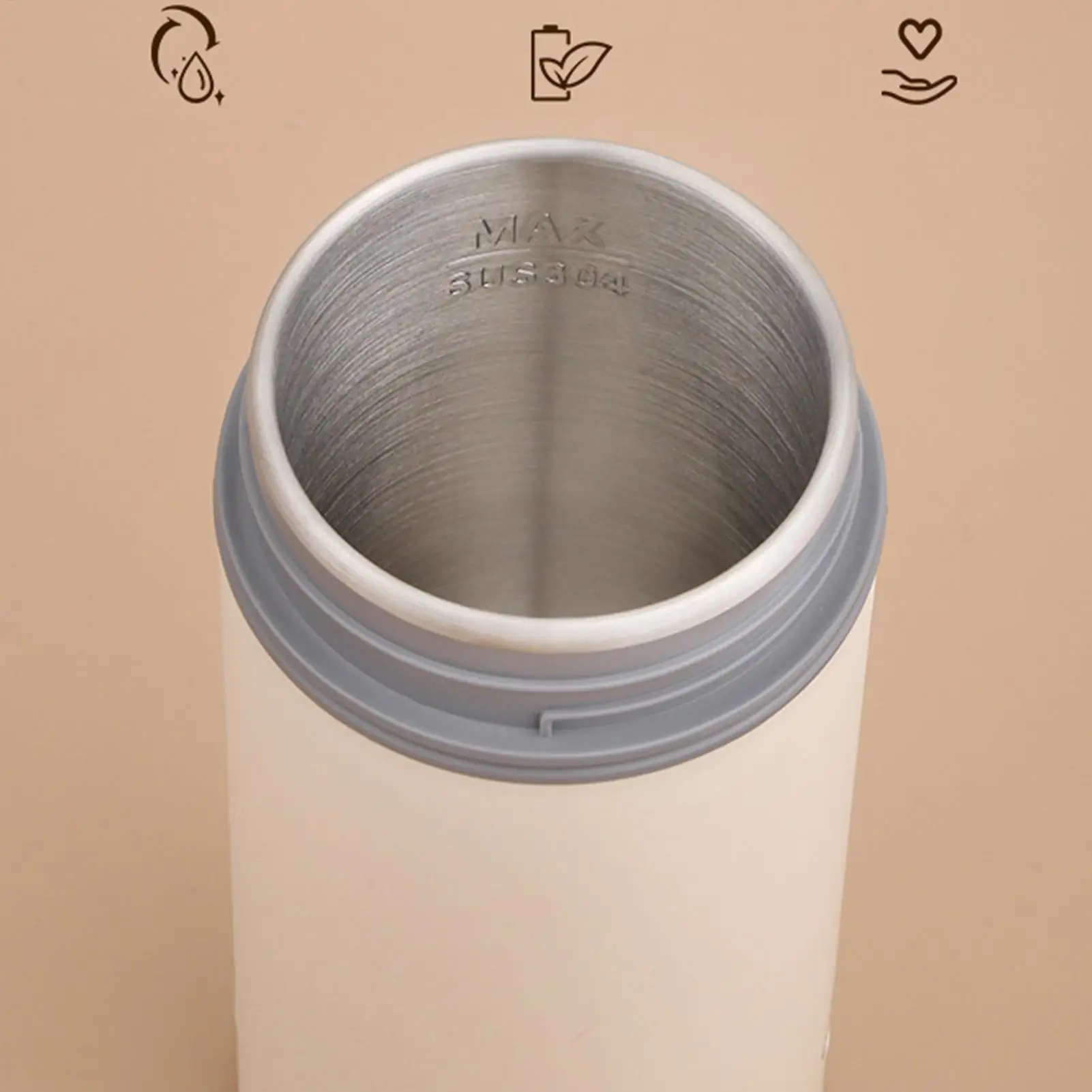 Car Electric Kettle 260ml Leakproof Stainless Steel Liner Bottle Portable Electric Car Kettle For Coffee Milk Tea Traveling