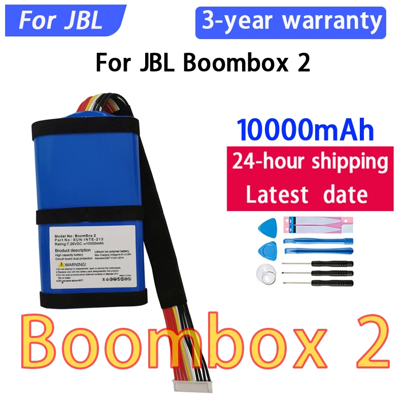 Original Speaker Battery 10000mAh Boombox 2 For JBL Boombox2 High Quality Loudspeaker Player Battery Replacement Batteries+Tools
