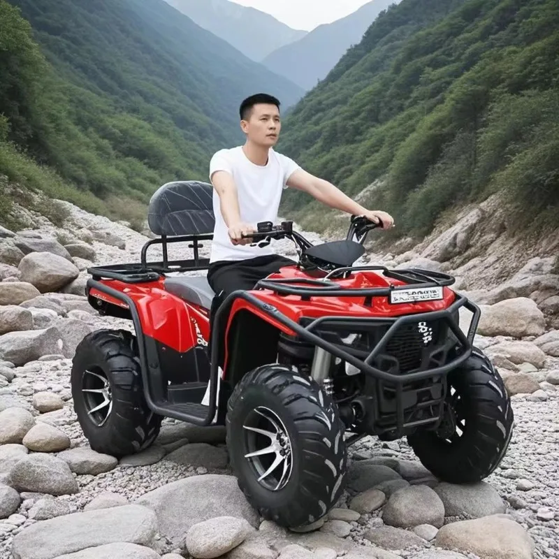 350cc 4WD ATV Adults' All-Terrain Vehicle with Automatic Transmission 4-Wheel Off-Road Beach Buggy for Off-Road Adventures