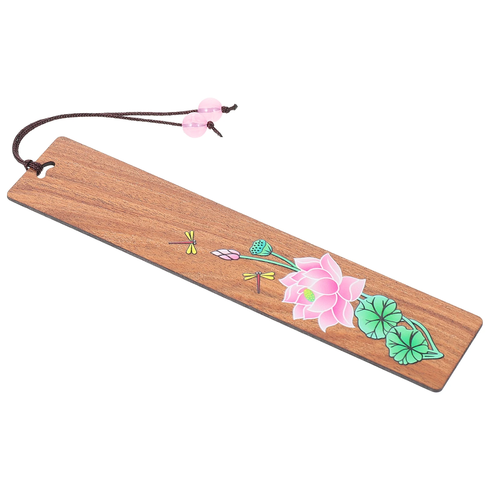 1 قطعة الإشارات المرجعية الخشبية اللوتس الإبداعية رسمت المرجعية للقراءة خفيفة الوزن المرجعية القرطاسية الهدايا لوازم الطلاب