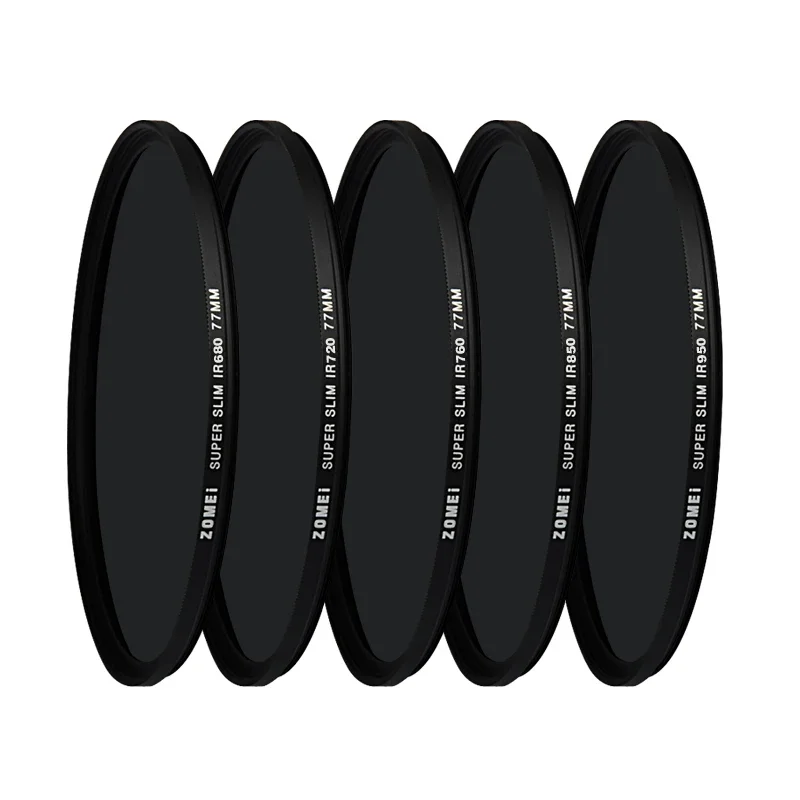 Zomei Infrared IR filter 680nm 720nm 760nm 850nm 950nm IR filter 37mm 49mm 52mm 58mm 67mm 72mm 82mm for SLR DSLR camera lens