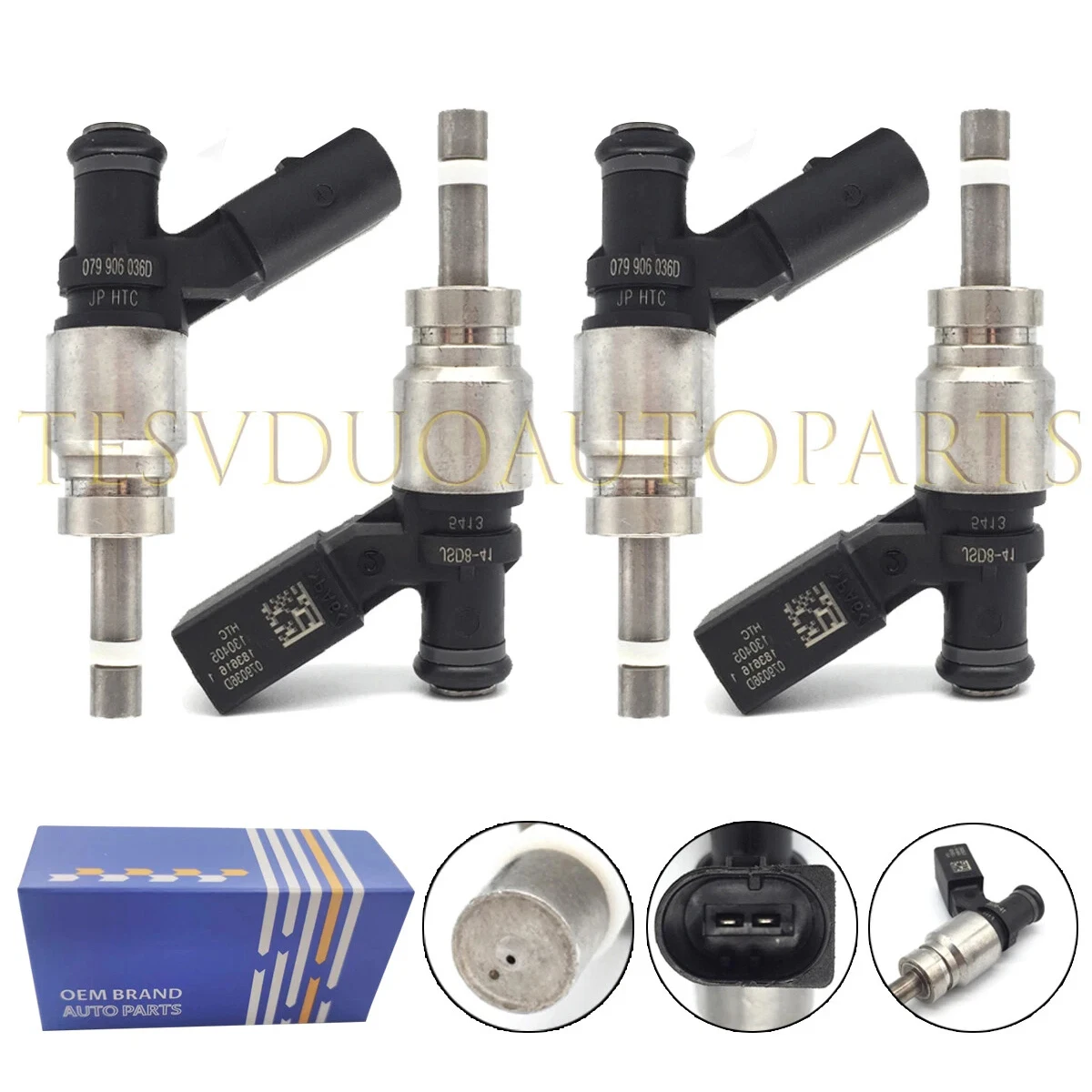 

CHKK 4pcs 079906036D 079906036C 079906036AA JSD8-41 Fuel Injector For Volkswagen Touareg Audi A6 A8 R8 Q7 S5 A8L A6L 4.2L