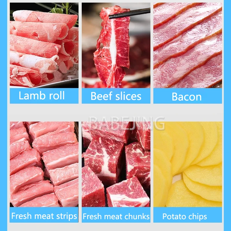 Полностью автоматическая нарезка для мяса, многофункциональная нарезка для свежего мяса, многофункциональная нарезка для говядины