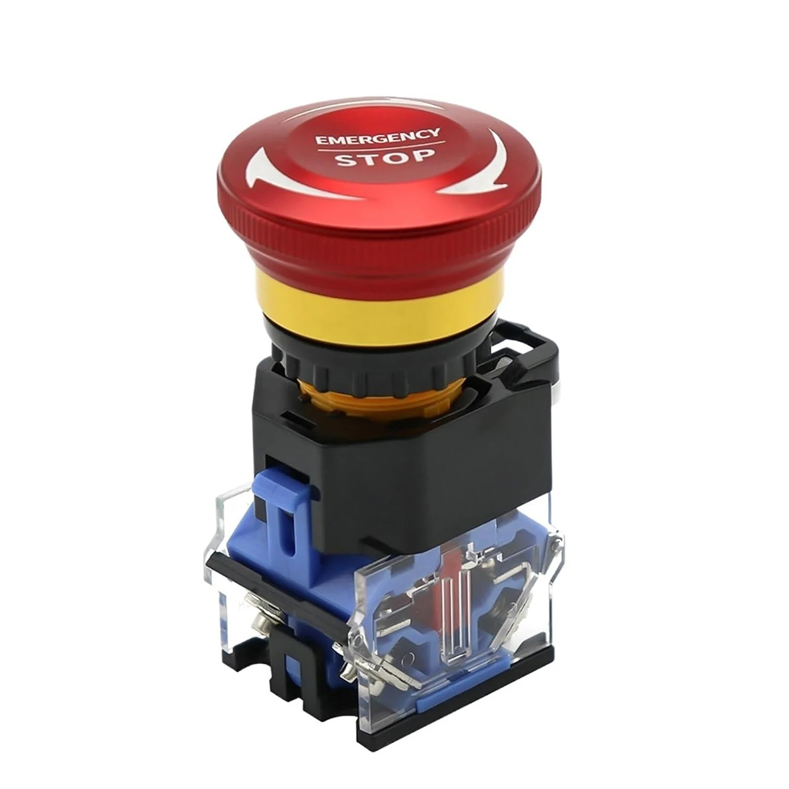 

22mm 10A Metal Emergency Stop Pushbutton Switches Push Button Switch Emergency Stop Pushbutton 2NC