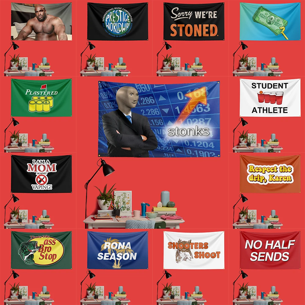 Funny#3 Inspired Flag 3x5 FT HD Printing Vivid Color Game Banner For Gaming Room Man Cave Bedroom Wall Decor Fans Gift