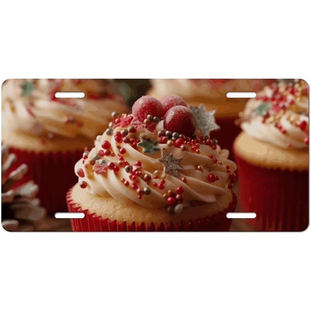 

Водонепроницаемый автомобильный номерной знак, алюминиевая рамка номерного знака, рождественские кексы, номерной знак, передняя крышка автомобиля