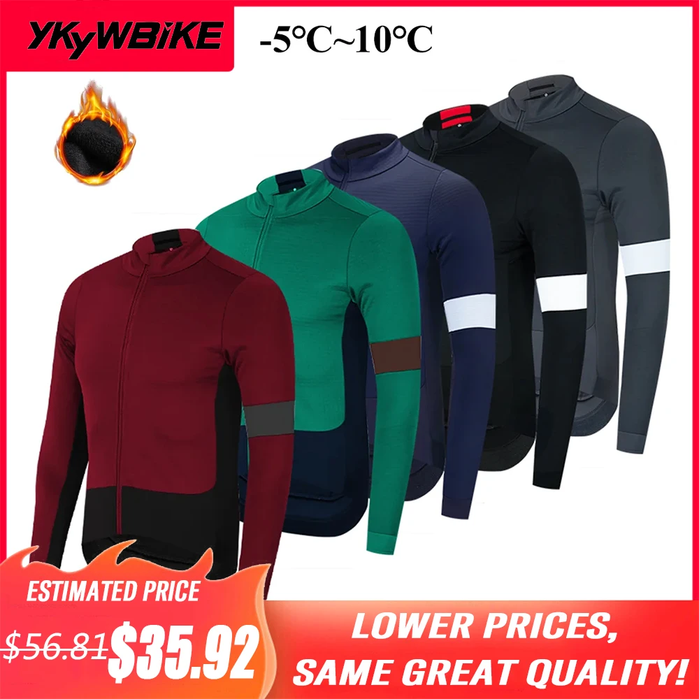 YKYWBIKE Winter Cycling Jersey 40% Off Mens Pro Thermal Windproof Jacket Mtb Bike Coat Bicycle Sports Clothing Windbreaker