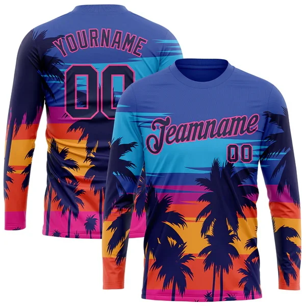 Custom Name Teamname 3D Print Football Long Man T Shirts Clothes Customized Personalized Number Sport Tshirt New Men Clothing