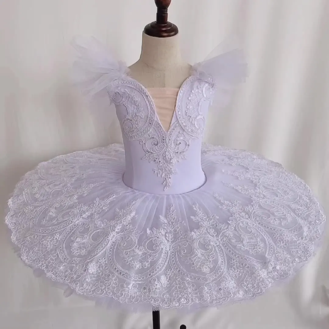 Professional Ballet Tutu Girls White Red Pancake Tutu Ballerina Party Dress Adult Women Child Kids Ballet Dance Costume