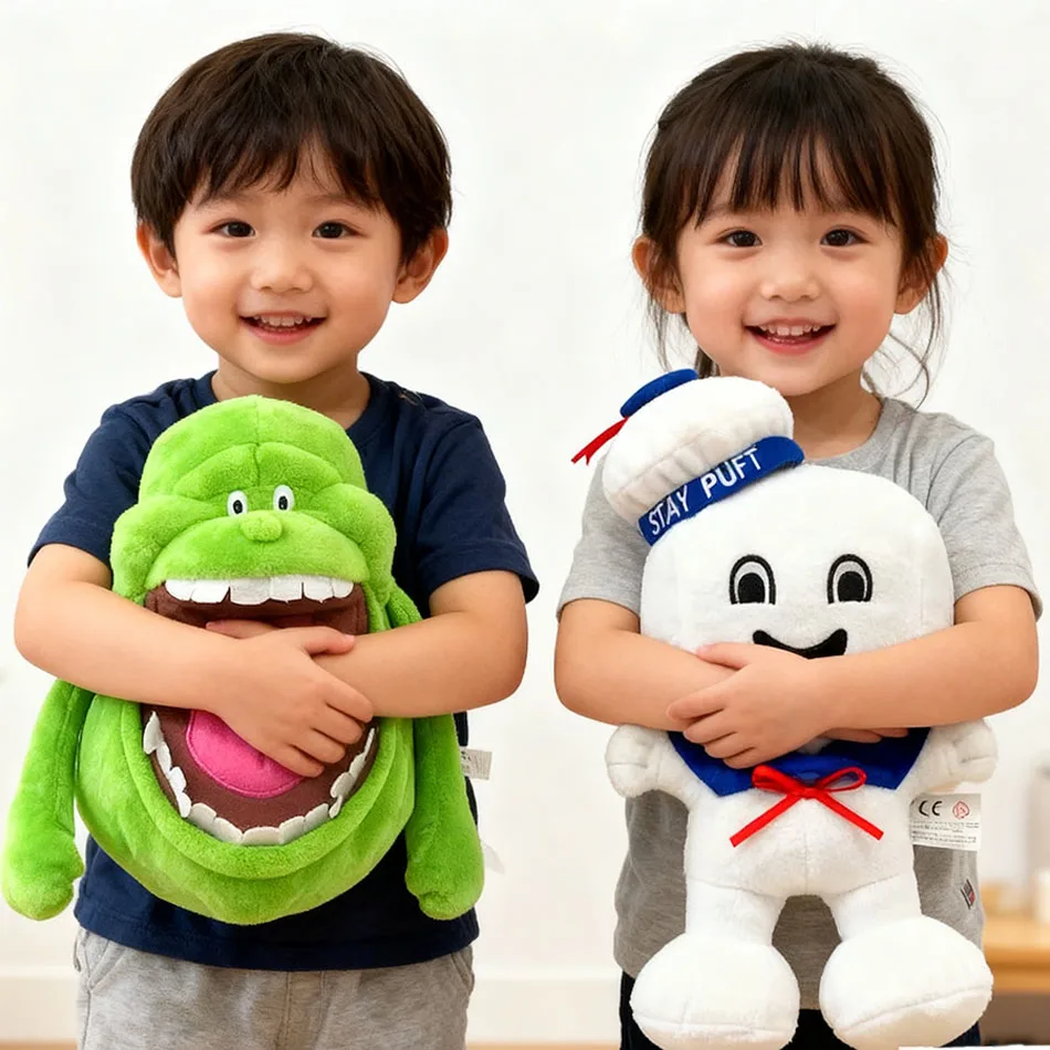 

20CM 2pcs Marshmallow Man Slimer stuffed Vintage Ghostbusters 3 Stay Puft Plush Bank Sailor stuffed Plush Toy Doll Xmas Gifts