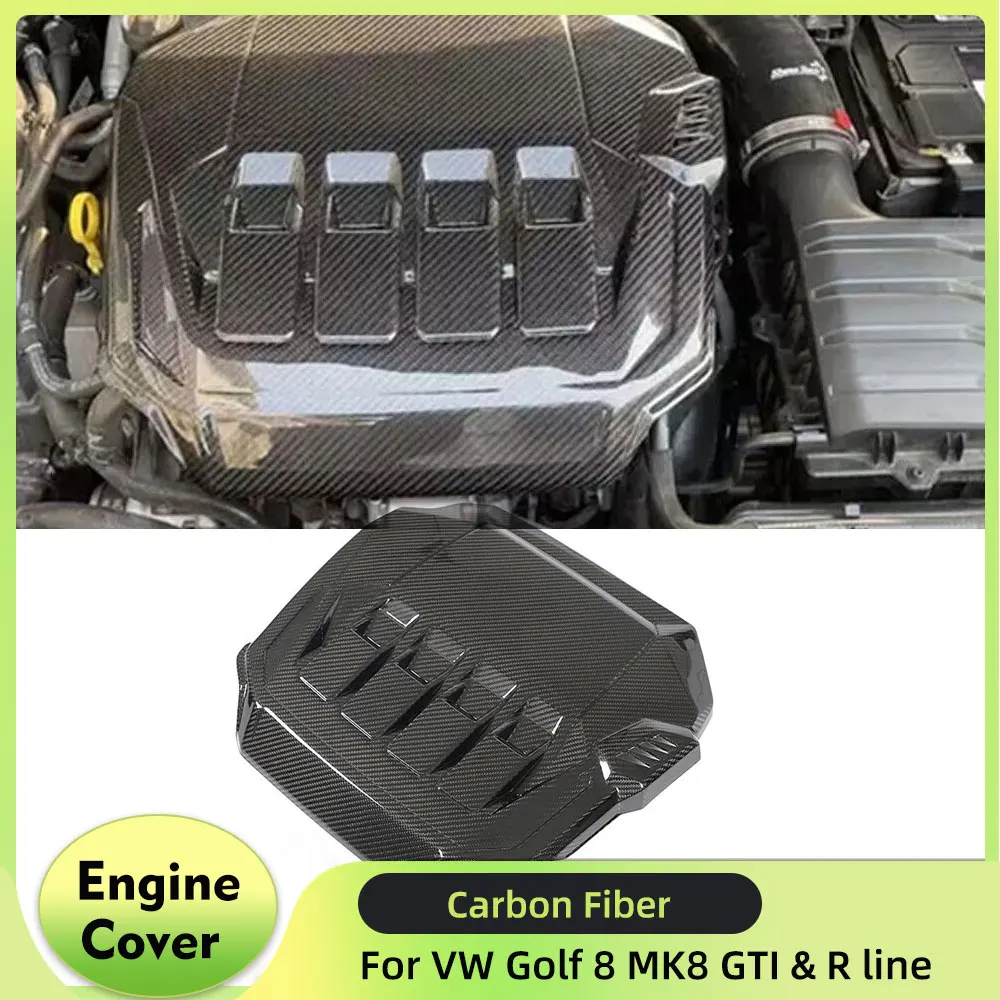 Engine Hood Bonnet Cover Cap for Volkswagen VW Golf 8 MK8 GTI and R line 2021-2023 Dry Carbon Inner Engine Hood Cover