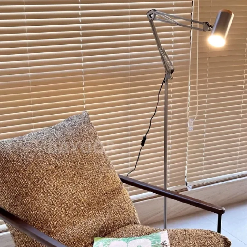 Danish Designed Floor Lamp with Adjustable and Simple Reading Light Living Room Sofa Side LED Standing Lamp Bedroom Bedside Lamp