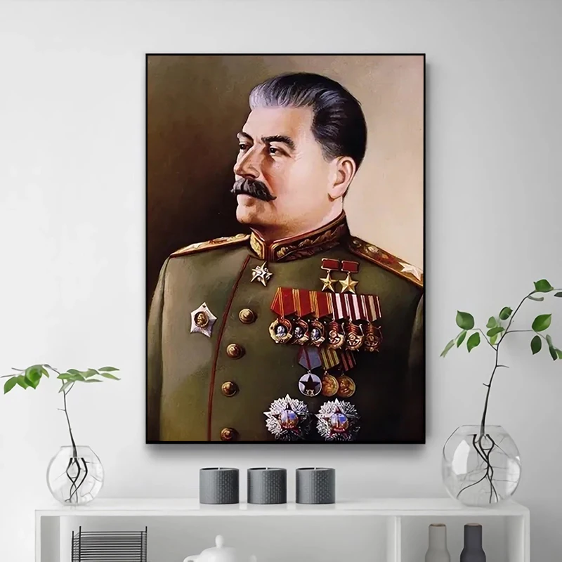 

HD Print Joseph Stalin Portrait Wall Art Canvas Painting Posters Prints Wall Pictures for Living Room Home Decor Artwork Cuadros
