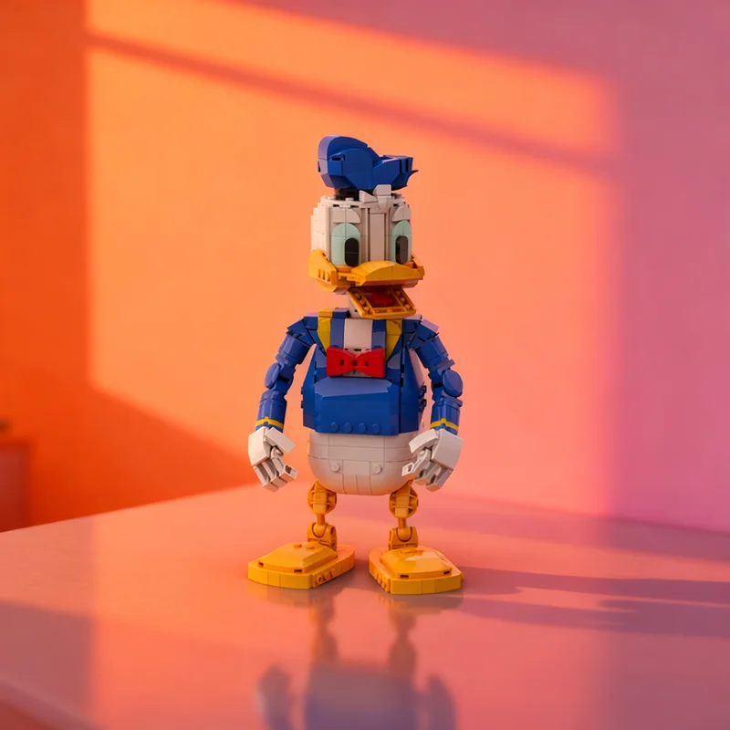 

597pcs MOC Donald Duck Fantasy Cartoon Model Building Blocks Castle Adventure Technical Street Scene Mechanical Classic Toy Gift