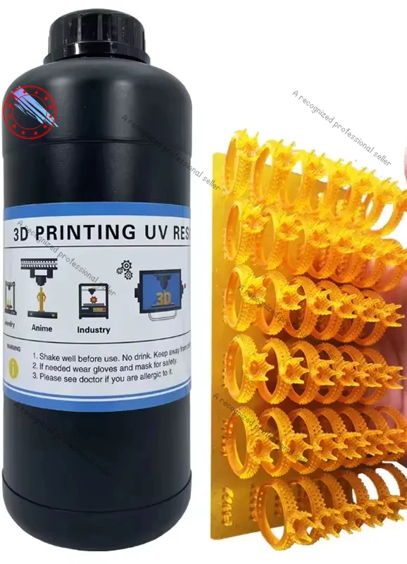 

1000g Liquid Photopolymer Resins Jewelry 3D Printer Castable Resins for 4K/8K LCD/DLP/SLA 3D Printer 405nm Wavelength Casting .