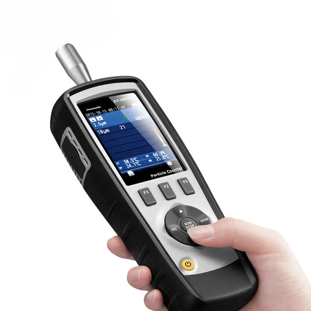 

Dust Particles Analyser Particle Counter Pm2.5 Pm0.3 Pm10 Dew Point Wet Bulb Temperature Air Quality test