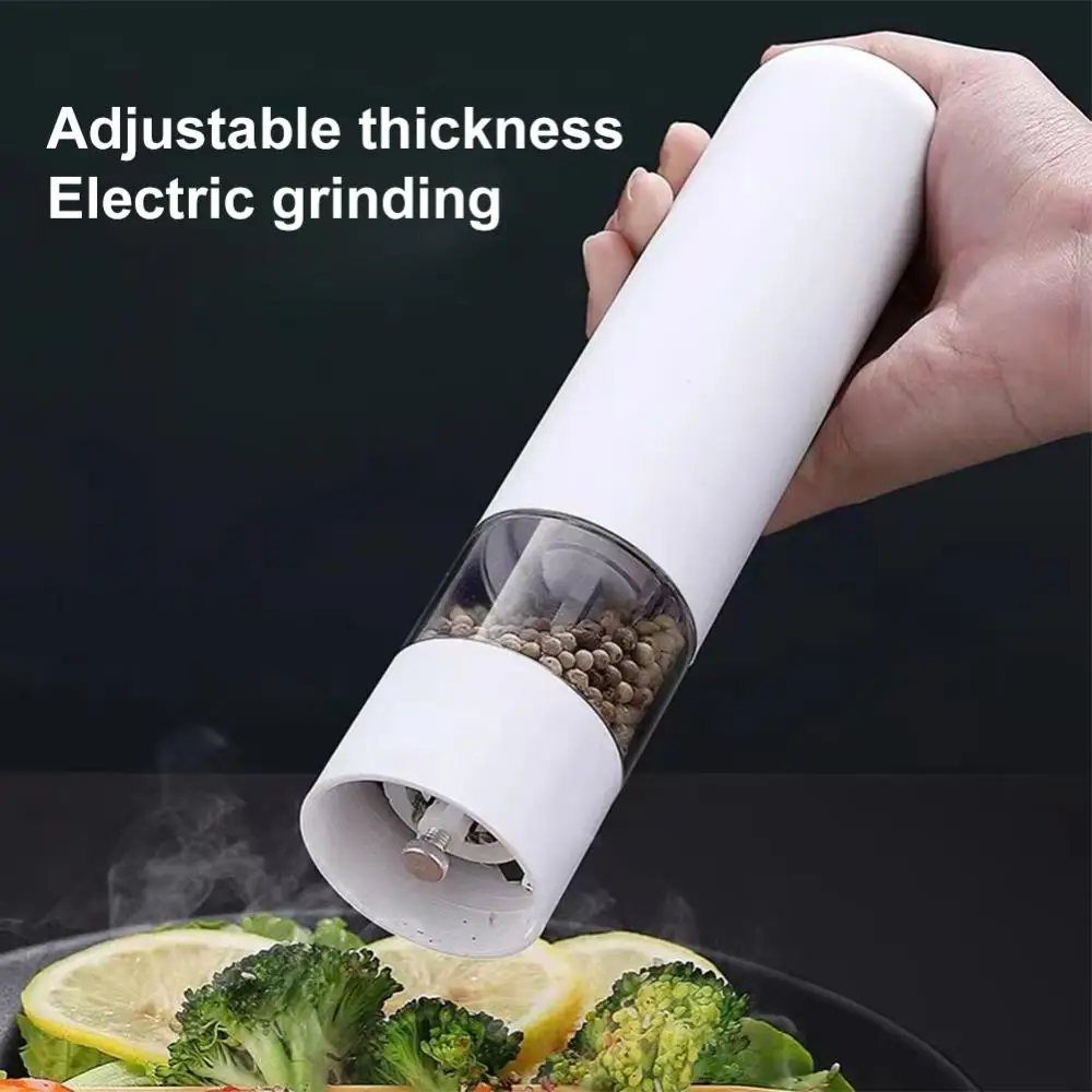 Automatic Salt Pepper Grinder Electric Spice Mill Grinder Seasoning Adjustable Coarseness Kitchen Tools Grinding For Cooking BBQ