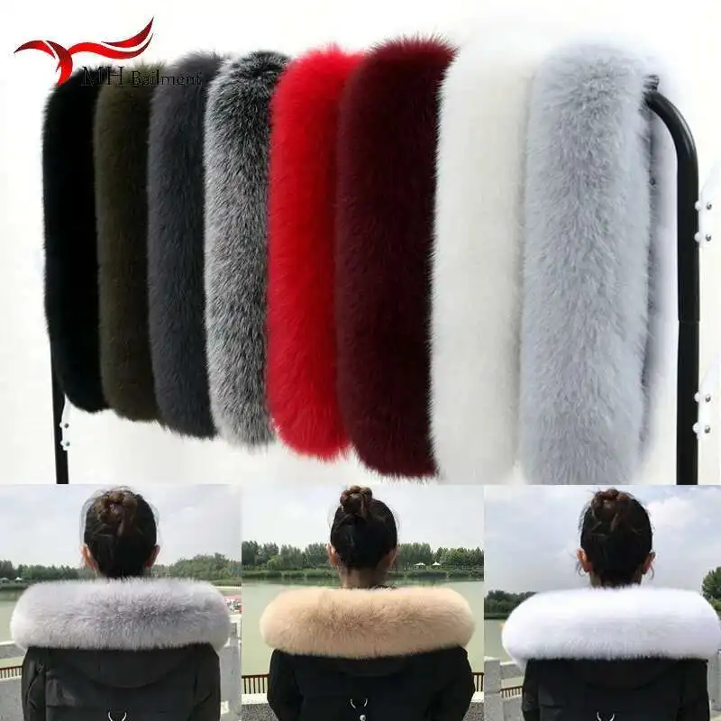 

Ladies Real Fox Fur Collar Winter New Style 100% Genuine Leather Grass Ladies Scarf Luxury Oversized Shawl Warm Neck Warm Scarf