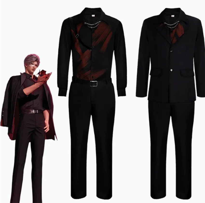 New Arrival Love And Deepspace Sylus Cosplay Costume Qinche Sylus Xavier Jacket Deepspace Uniform Costumes Cos Outfits Custom