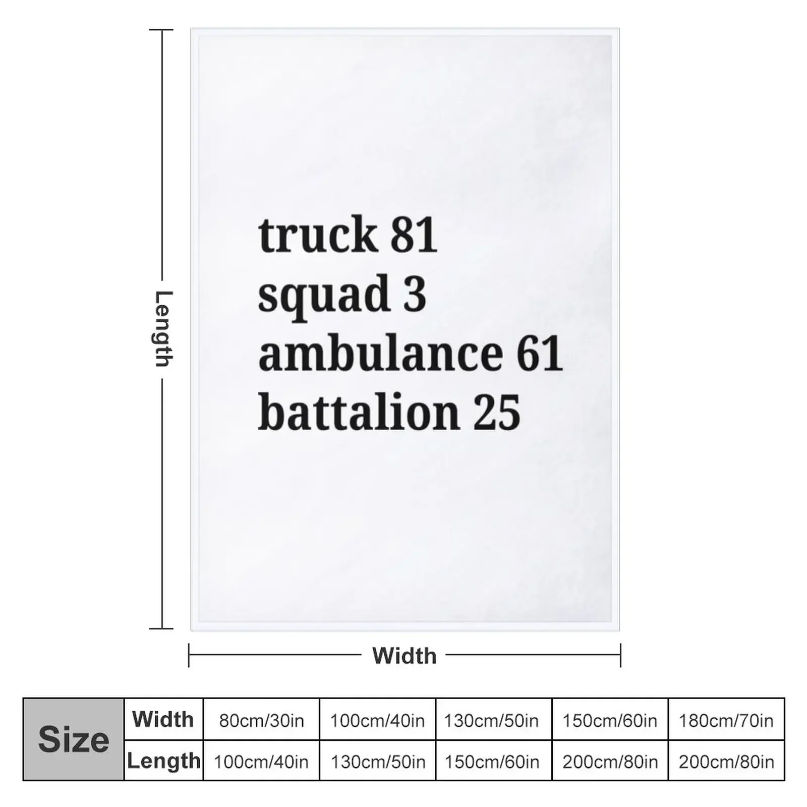 Chicago Fire truck 81, squad 3, ambulance 61, battalion 25 Throw Blanket heavy to sleep Travel valentine gift ideas Blankets