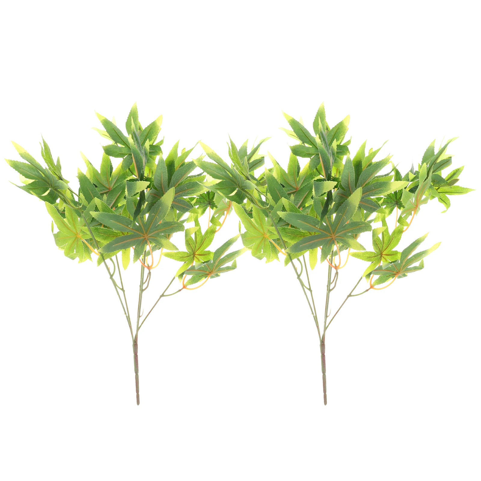 

2 Pcs Simulated Maple Plant Autumn Leaves Decorations Artifical Artificial Plants Indoor