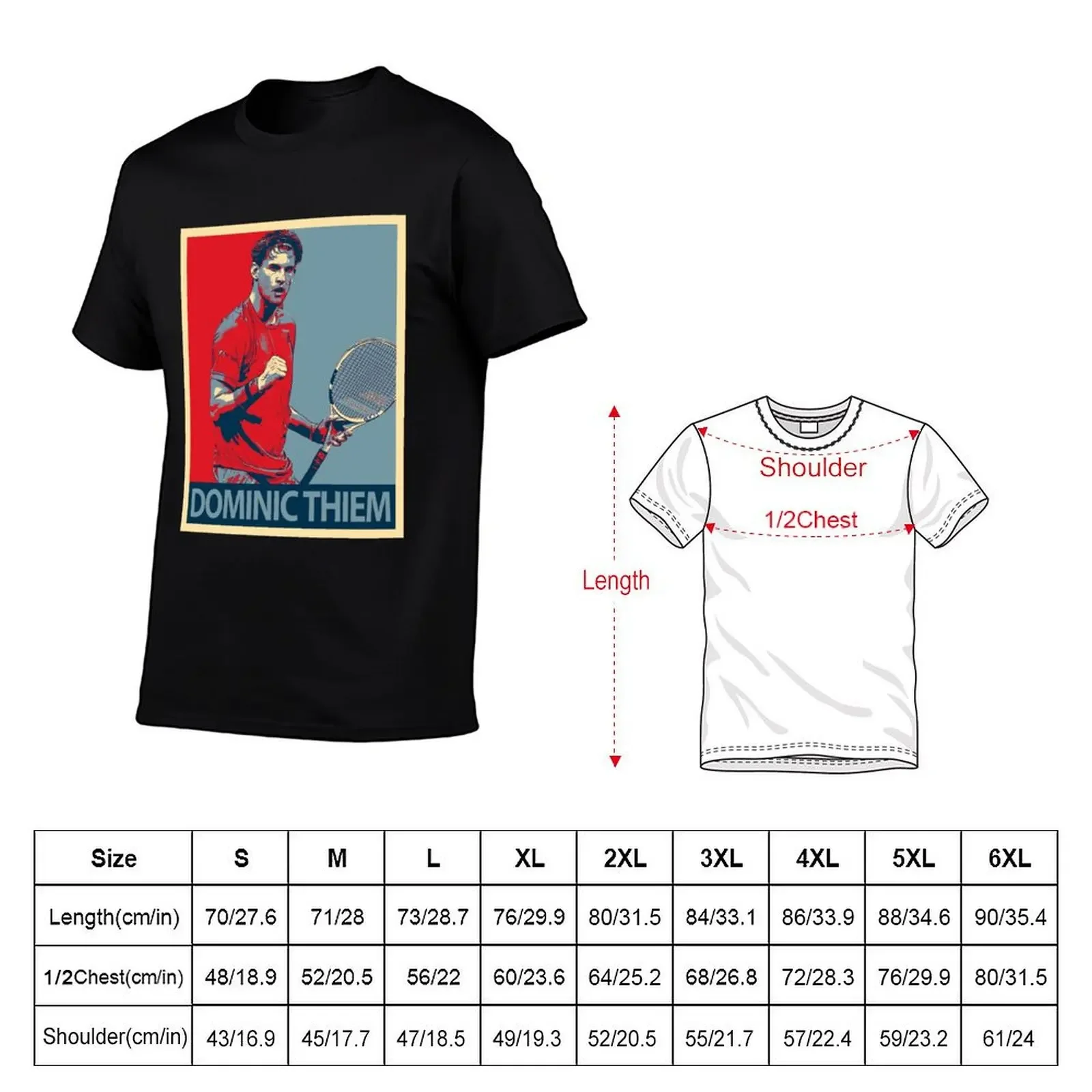 Dominic Thiem T-Shirt plus sizes man clothes heavyweight t shirts for men