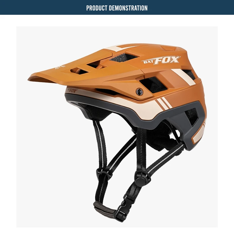 BATFOX Fahrradhelm Offroad Downhill Mountain Road Radfahren Sicherheitskappe Professionell Zertifiziert Herren Damen MTB Fahrradhelme – Detail 4