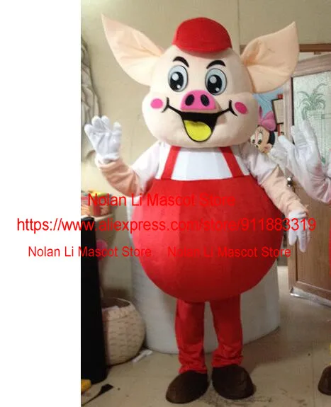 High Quality Chicken And Happy Pig Mascot Costume Cartoon Anime Cosplay  Party Christmas Halloween Gift 193