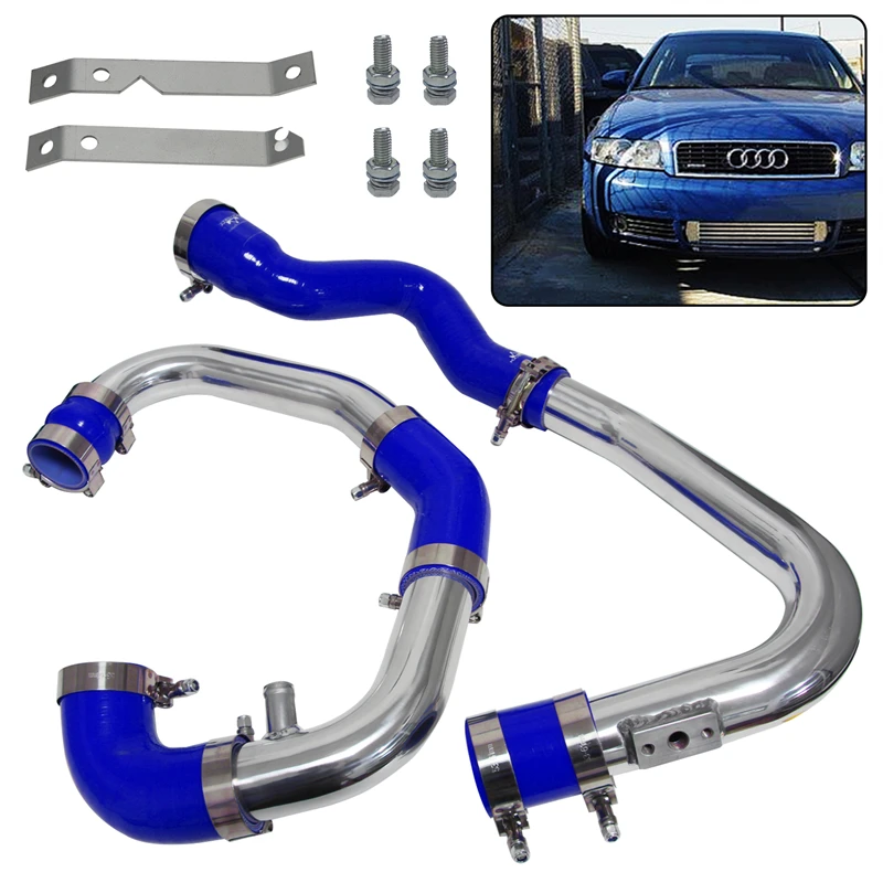 Intercooler Piping Kit Aluminum Pipes Fit For Audi A4 B6 Quattro 1.8T Turbo 2002-2006 Black / Blue / Red