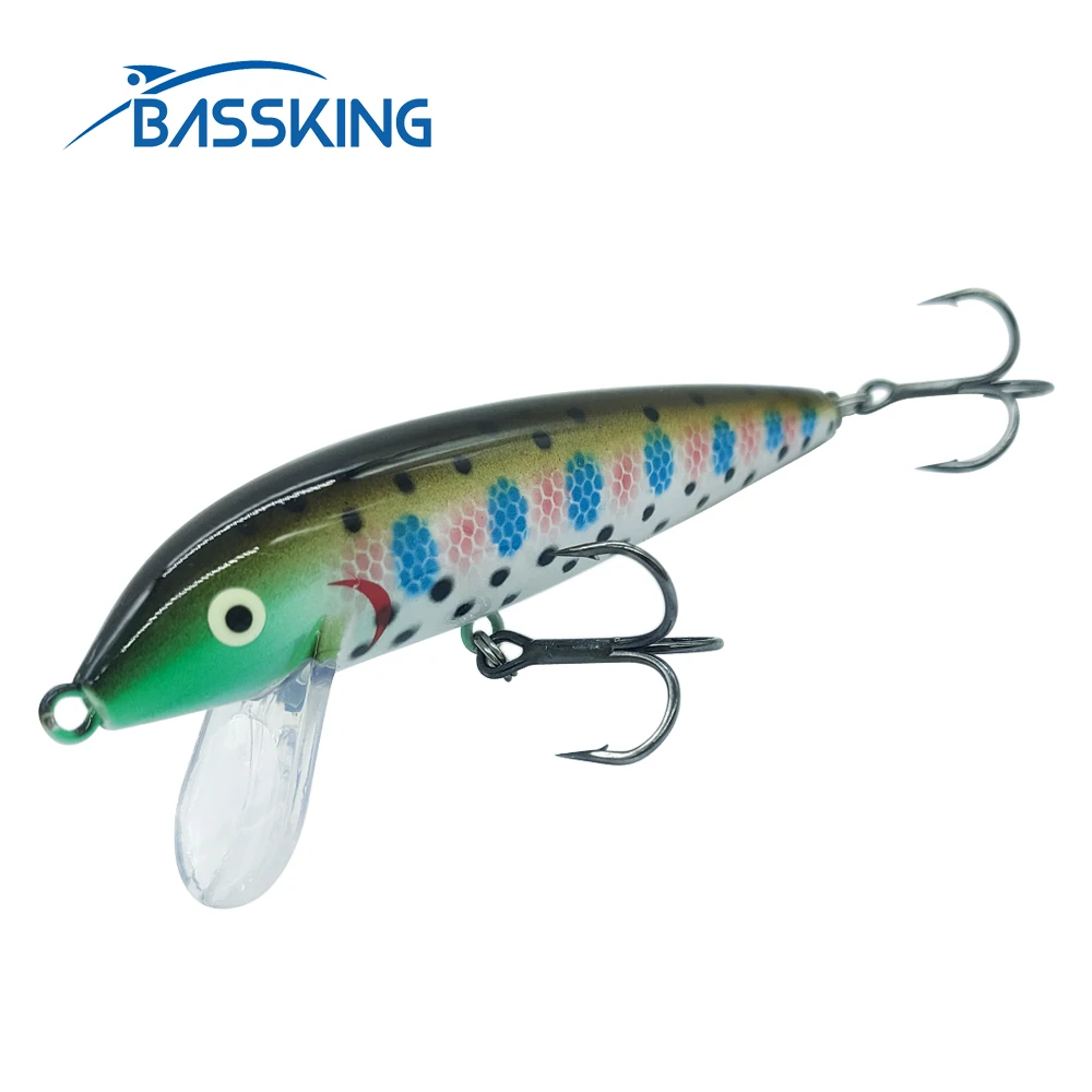 BASSKING Sinking Minnow Lures 65mm 85mm Artificial Hard Wobblers for Bass Trout Pesca Freshwater Peche Leurre Fishing Tackle