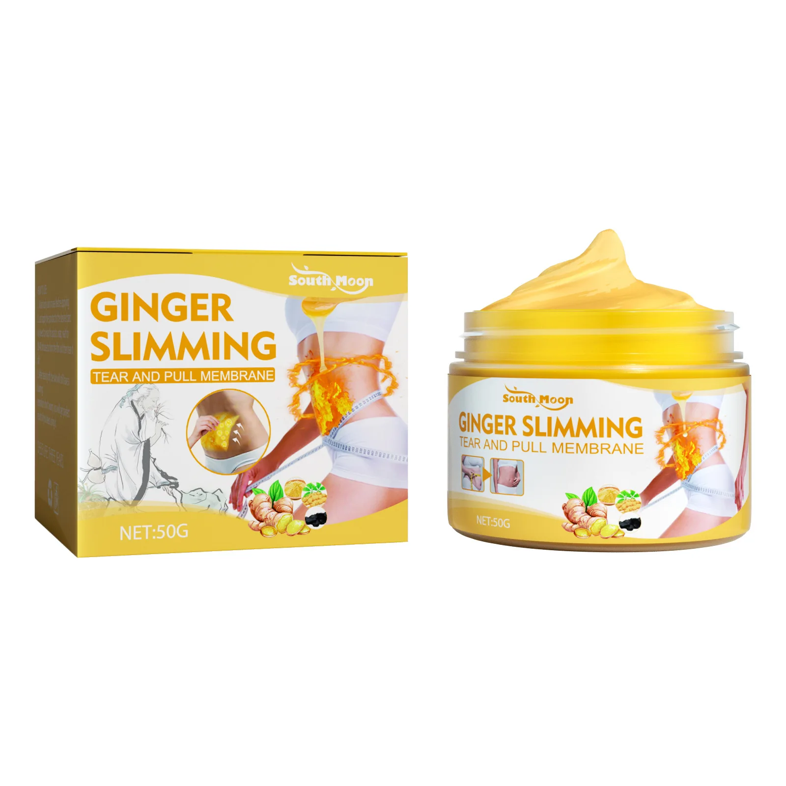 South Moon Shaping Body Cream Anti-cellulite Chin Firming Ginger Slim Gel Weight Lose Fat Burning Slimming Hot Fat Burning Cream