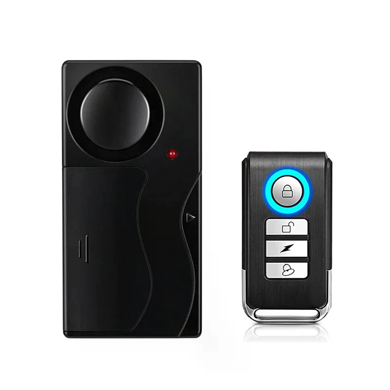 Wireless Vibration Bike Alarm With Remote Control Anti-Theft Door And Window Alarm 110dB Loud Home Bicycle Security