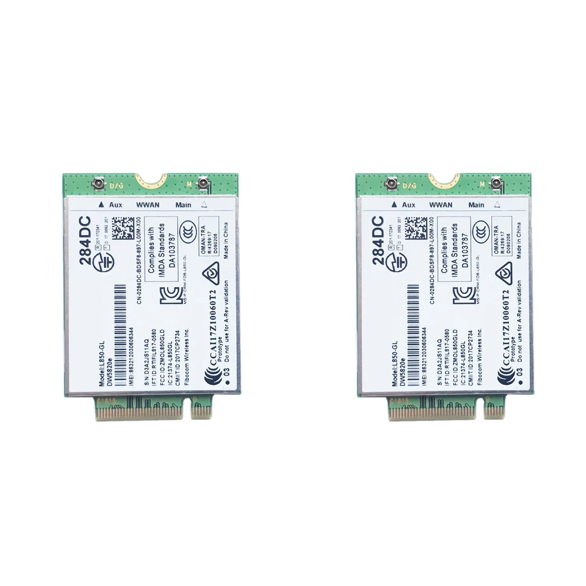 

2X DW5820E L850-GL LTE 4G Card Module 0284DC 284DC for Dell Laptop 3500 5400