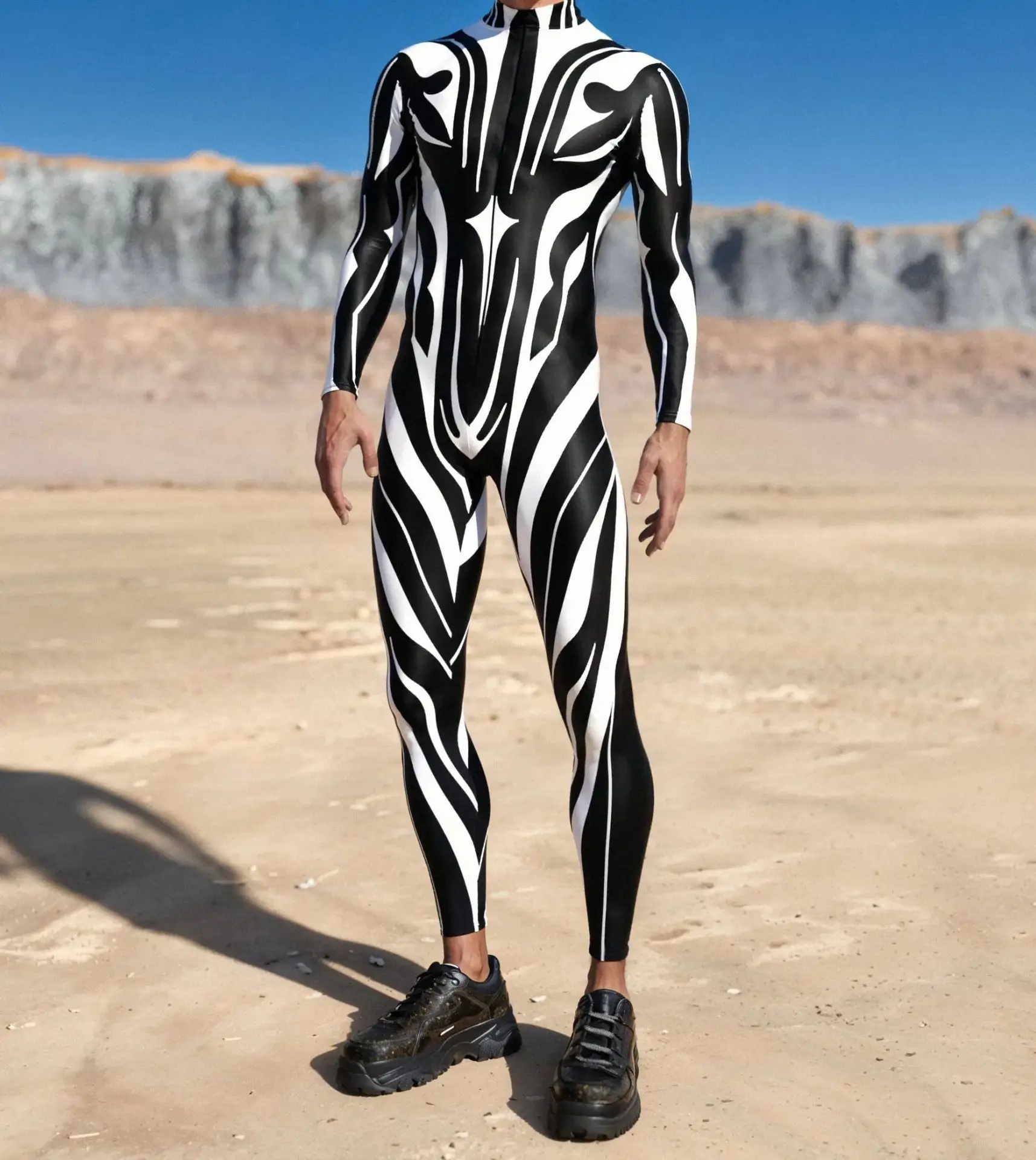 Cooler Rüstungs-Cosplay-Bodysuit Cosplay-Jumpsuit Steampunk-Punk-Kostüm Halloween-Party-Show-Auftritt Herren Zentai-Anzug 2026 – Detail 30