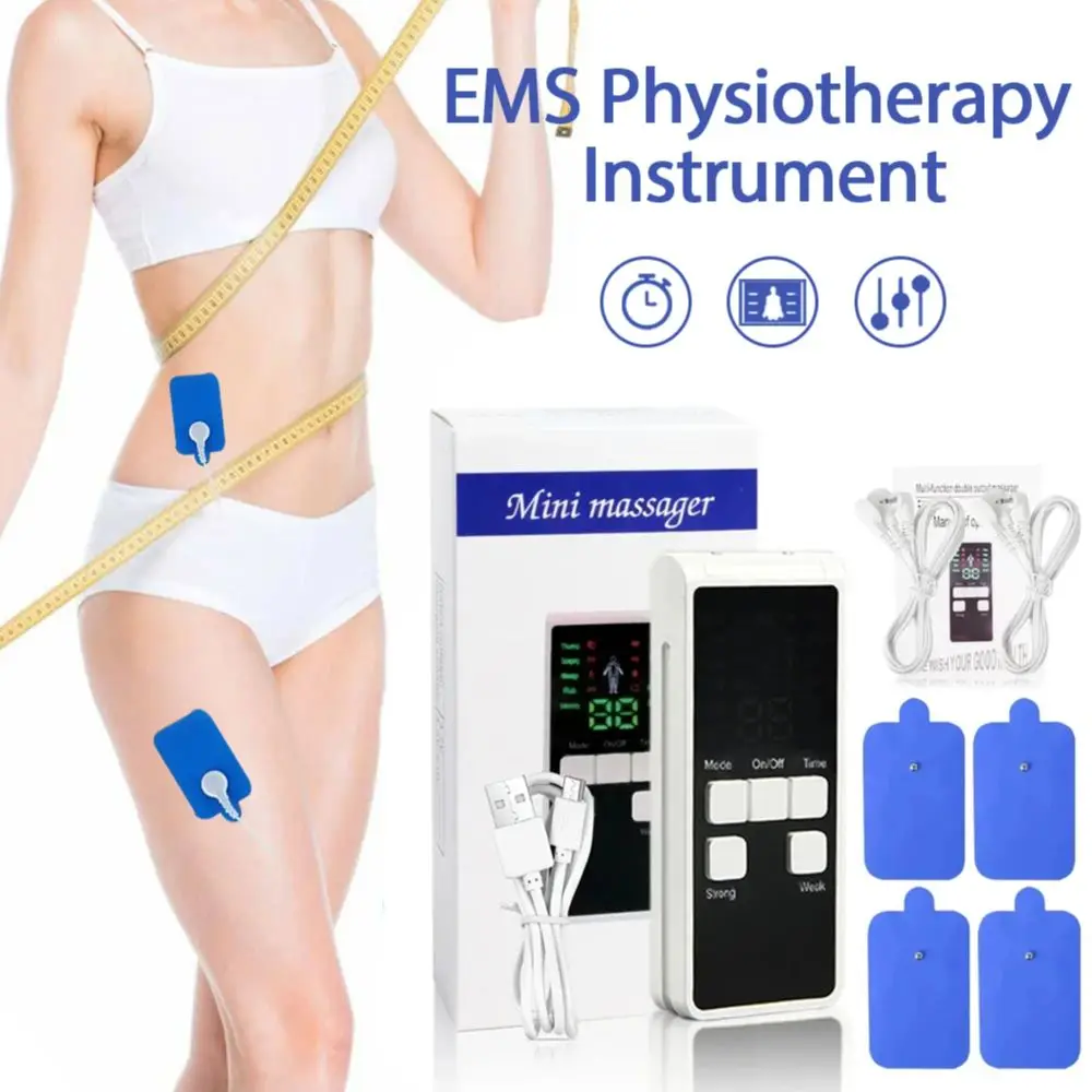 

EMS импульсный электрический стимулятор мышц, иглоукалывание, расслабление мышц спины, шеи, улучшение кровообращения, портативные цифровые массажные инструменты