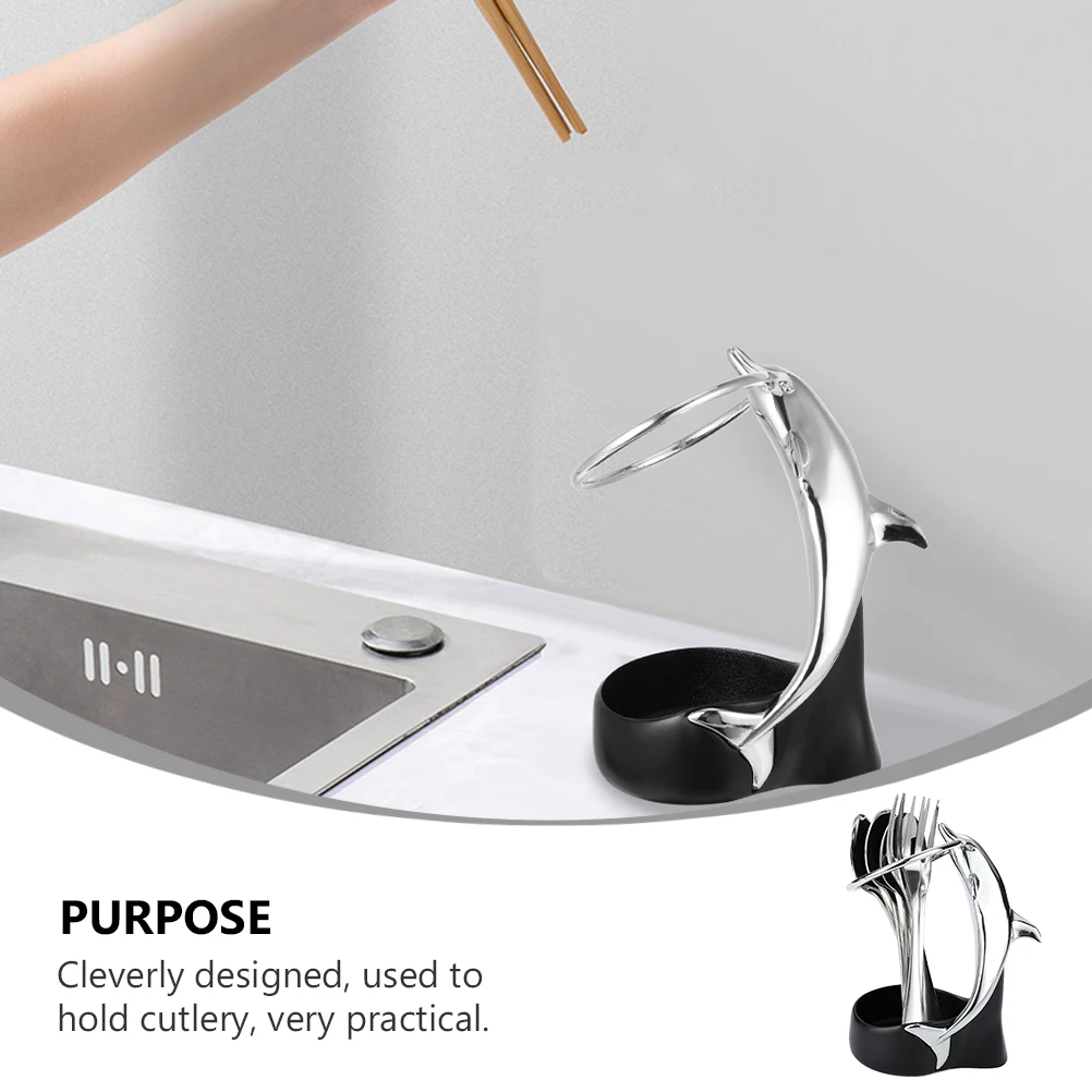 

1 Set Creative Premium Flatware Holder For Kitchen Practical Spoon Fork Storage Stand Daily Use Tableware Zinc