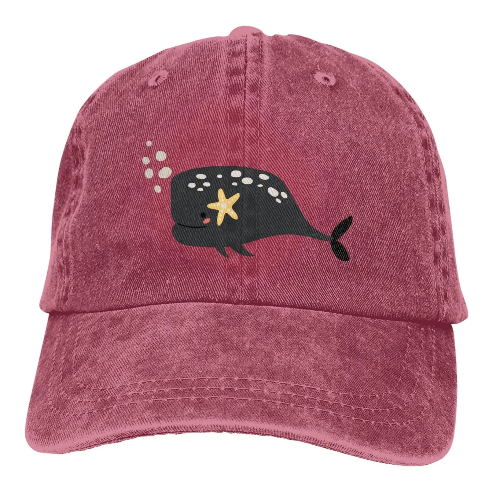 

Cartoon Whale Vintage Baseball Cap for Men Women Denim Hat Washed Cotton Fashion Cap Unisex Adjustable Sports Outdoor