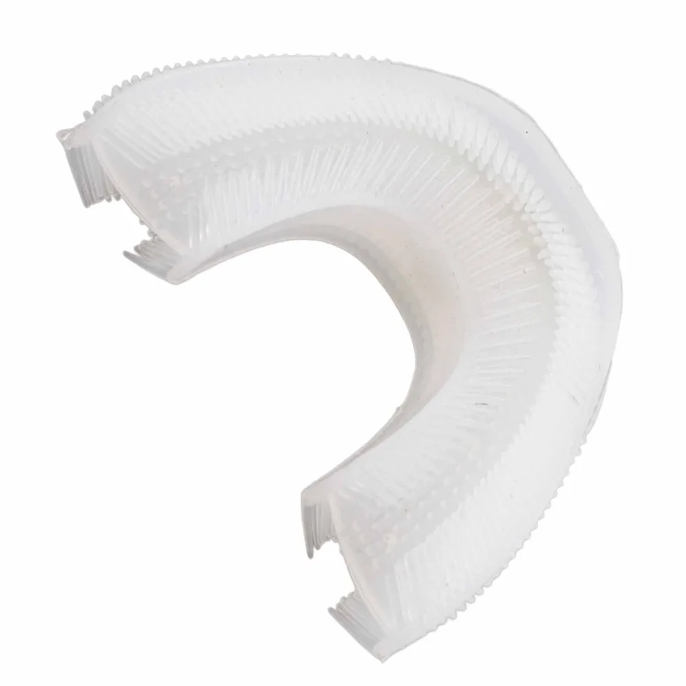 360-Degree Cleaning U-Shaped Toothbrush Head Waterproof Silicone Automatic Toothbrush Head Replacement