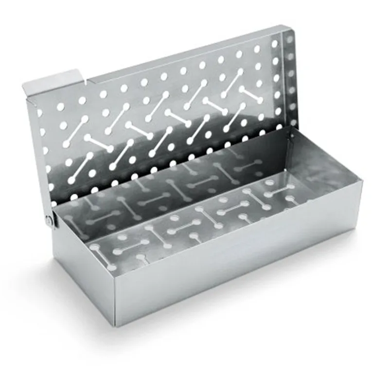 

Stainless Steel Smoker Box Outdoor Barbecue Portable Barbecue Grill Braised Oven Smoke Wood Piece Tools