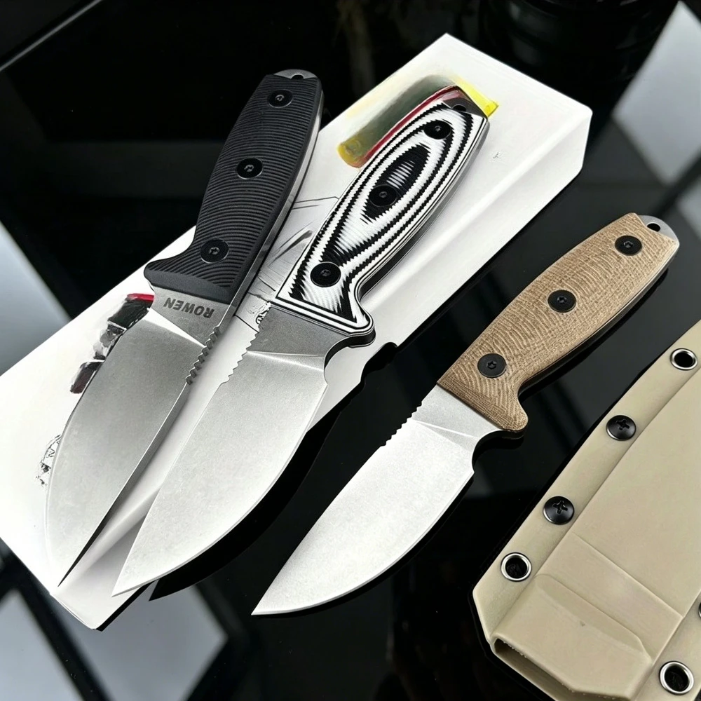 Hochhärte-Wildnis-Klettermesser EDC Camping- und Angelwerkzeuge Trekking-Messer Outdoor-Allzweckmesser mit Kydex-Scheide